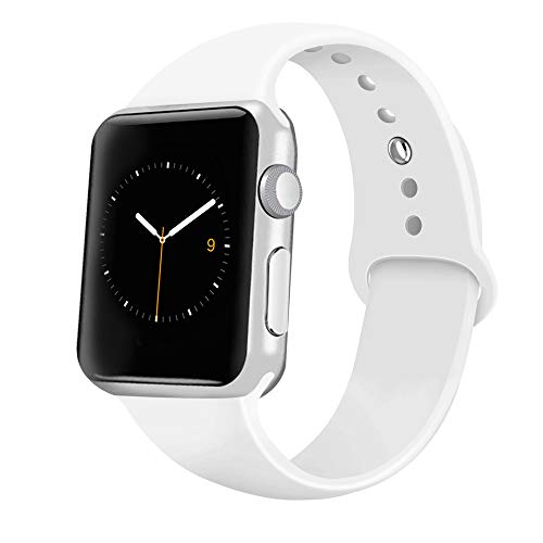 iGK Sport Band Compatible with Apple Watch 38mm 40mm 42mm 44mm, Soft Silicone Sport Strap Replacement Bands for iWatch Apple Watch Series 5, Series 4, Series 3, Series 2, Series 1
