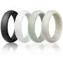 Egnaro Silicone Wedding Ring for Women, Womens Rubber Engagement Ring, Multiple Pack, Great Replacement