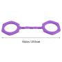 LUOEM Adults Silicone Restraint Handcuffs Role Play Bondage Handcuffs Adult Bondage Pleasure Toy (Purple)