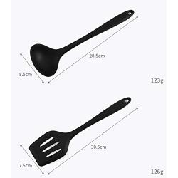 JunbosiKitchenware Silicone Kitchenware Set Cooking Spoon Shovel 10 Piece Set Baking BBQ Cooking Shovel Spoon Kitchenware