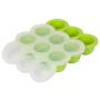 KIDDO FEEDO Baby Food Storage Container and Freezer Tray with Silicone Clip-On Lid - 9x2.5oz Easy-Out Portions - BPA Free/FDA Approved - Free EBook by Award-Winning Author/Dietitian - Green