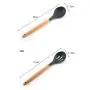 HUShjsd Silicone Kitchenware Set 8 With Wooden Handle, Non-stick Kitchen Shovel Spoon, Kitchen Tool Set，Baking And Mixing - Ergonomic Flexible Silicone Spatula