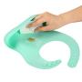 Set of 2 Colors Clear Cute Clear Silicone Baby Bibs for Babies & Toddlers (10-72 Months) by Panda Ear-Waterproof, Soft, Unisex, Non Messy - Light Blue/Purple