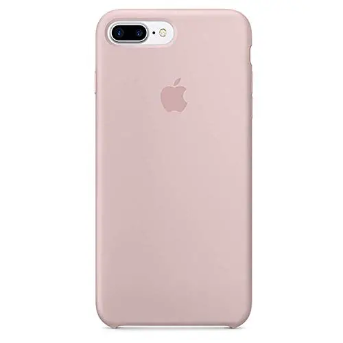 Silicone Phone Case iPhone 8 Plus(5.5 Inch), Pink Sand Liquid Silicone Gel Rubber Case Soft Microfiber Cloth Lining Cushion