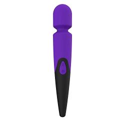 Velocity Waterproof 10 Speed Silicone Wireless Therapeutic Massager Wand, Purple