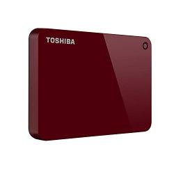 Toshiba Canvio Advance 2TB Portable External Hard Drive USB 3.0, Red (HDTC920XR3AA)