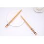 Hiware 10 Pairs Reusable Chopsticks Set Include 5 Pairs Metal Stainless Steel Spiral Chopsticks and 5 Pairs Natural Bamboo Chopsticks 8.8 Inches, Easy to Hold