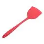 Sevenfly Long Handled Cooking Spatula Kitchen Baking Tool Shovel Silicone Kitchenware Heat Resistant Utensils For Nonstick Pan Egg Pancake,Red