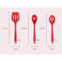 YWT 10 Piece Non-Stick Pan Environmentally Friendly Silicone Kitchen Utensils- Silicone Kitchenware Set Cooking Shovel Spoon Tool-Red-Suitable for Cooking and Baking