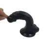 Yasuodd Portable 8.3 inch Realistic Massager Toys Lifelike Silic?ne-D?ld? with Suction Cup for Women (Color : Black)