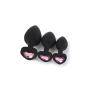 Bcomb 3PCS Silicone Heart Shape Sexy Stimulation Toys for Adult -Black