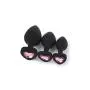 Bcomb 3PCS Silicone Heart Shape Sexy Stimulation Toys for Adult -Black