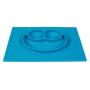 ezpz Happy Mat - One-Piece Silicone placemat + Plate (Blue)