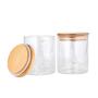 Xena 2 Pack Glass Tea Coffee Mug Airtight All Natural Bamboo Lid Set, 3.5 x 4 Inch Camping Cup BPA Free Outdoor Indoor Kitchenware Cookware BBQ Accessories Parties