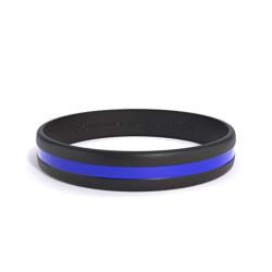 Silicone Thin Blue Line Bracelet - Blue Lives Matter Wristband - Back The Blue Rubber Bracelet - Police Jewelry - Bands For Events, Gifts, Support, Causes, Fundraisers, Awareness, Men & Women