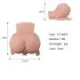 Pnongqing Love Doles Mens Realistic Male and Female Adult Toys Best Gift Lovers Bedroom Self Pleasure SiliconeФ with 2 Soft and Elastic Channels (Color : Skin)