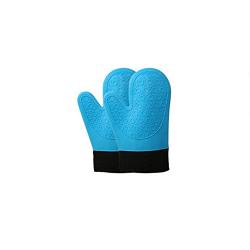 GuiXinWeiHeng shoutao Silicone Plus Cotton oven insulated gloves, high temperature resistant kitchen baking gloves, 2