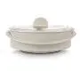 ZNN Folding Electric Skillet Portable Multi Function Hot Pot Dual Voltage Mini Food Grade Silicone Kitchenware Kettle Boiling Water Steamer Travel Dormitory Home