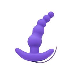 Skuleer - Audlt Waterproof Vibrating Plug 3 Color 10 Mode Silicone Vibrator for Male & Female Sex Toys [Purple]