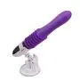 Wand for Sore Back Foot Neck Leg T-Shirt Fully Automatic Telescopic Massager with Base-3 Speed 10 Frequency - Rechargeable Handsfree Silicone Toy Purple by YSQSH