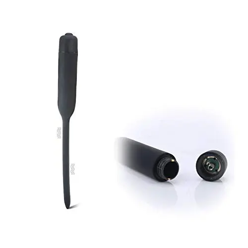 LOOVE Multi-Frequency Multi-Speed Silicone Soft Mens Catheterization Catheter Urethra Tube Alternative Toy (Color : Black)