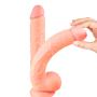 Feijibei Realistic 11 Inch Silicone D?`Ld.? Easy to Clean PVC Massager Wand Adult Toy for Women Men(Three Colors) (Color : Flesh)