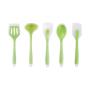 JunbosiKitchenware Silicone Kitchenware 5 Piece Set Cooking Spoon Shovel Translucent Silicone Kitchenware Set