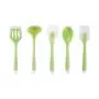 JunbosiKitchenware Silicone Kitchenware 5 Piece Set Cooking Spoon Shovel Translucent Silicone Kitchenware Set