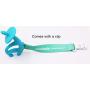 Mombella Dancing Elephant Soft Silicone Baby Teething Toy &Toothbrush/Gum Massager for teething pain relief,soft and durable. For baby teeth eruption period, 3M+. With a teether/pacifier clip.