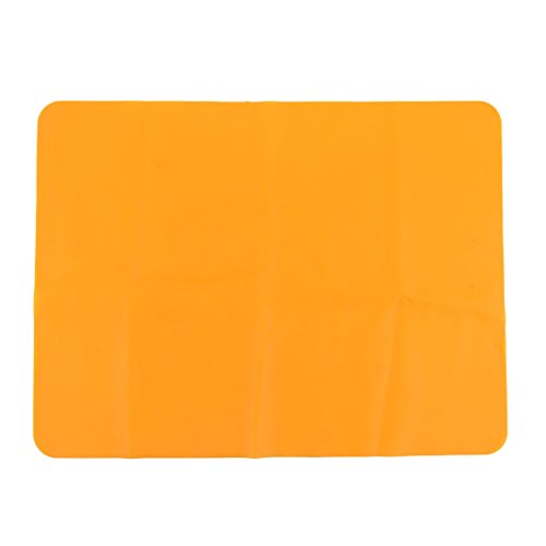uxcell Silicone Kitchenware Rectangle Heat Resistant Teapot Cup Bowl Coaster Mat Pad Orange