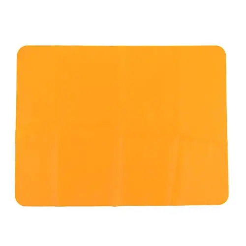 uxcell Silicone Kitchenware Rectangle Heat Resistant Teapot Cup Bowl Coaster Mat Pad Orange