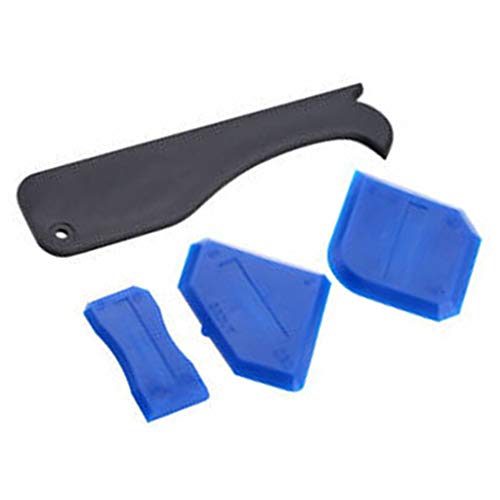 CYCTECH 4 Pieces Sealant Tool Caulking Tool Kit for Bathroom Kitchen and Frames Sealant Seals (Black&Red)