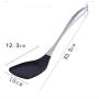 Stainless steel handle silicone shovel Non-stick silicone spatula kitchenware Cooking spatula Fried fish shovel cooking tool,Green
