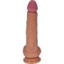 The Navy Seal by FUKENA - Realistic Dual Density Silicone Dildo, 7.0 Inches Insertable (Light Skin with Colored Glans)