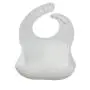 Daisy Frills Silicone Bib - Waterproof Baby Bibs for Girls and Boys - Perfect for Babies and Toddlers - Easy to Clean Feeding Bibs - Excellent (Set of 2) White and Gray - Washable Bibs