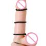 TPTPMAY 3Pcs Soft Silicone Pennis Ring Delay Ejeculation Retarder Hard Enrection Male Massaging Adullt Couples Six Toy