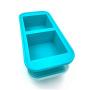 Souper Cubes Extra-Large Silicone Freezer Tray - makes 2 perfect 2 cup portions - freeze soup, stew, sauce, or meals (2 Cup tray, Aqua color, pack of 2, with lids)