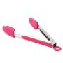 Jdeepued Silicone kitchenware 3 Piece Silicone Baking Set Durable Silicone Heat Resistant Non-Stick Kitchen Tongs and Brush Silicone Kitchen Utensils (Color : Pink, Size : 3 Piece Set)