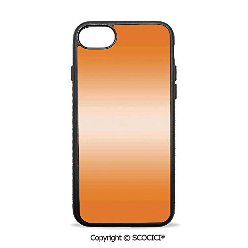 SCOCICI Non-Slip Drop Protection Smart Cell Phone Case Beach Desert Hot Summer Inspire with Ray in Middle Orange Colored Modern Design Art Print Compatible with iPhone 7