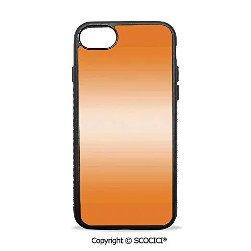 SCOCICI Non-Slip Drop Protection Smart Cell Phone Case Beach Desert Hot Summer Inspire with Ray in Middle Orange Colored Modern Design Art Print Compatible with iPhone 7