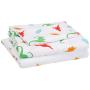 AmazonBasics Easy-Wash Microfiber Kids Bed-in-a-Bag Bedding Set - Twin, Multi-Color Dinosaurs