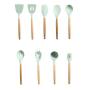 9pcs Silicone Utensils Cooking Utensil Set, Non-Stick Pan, Heat Resistant, Beech Silicone Baking Set, Hygienic, Kitchen, Cooker Cooking, Kitchenware Set.