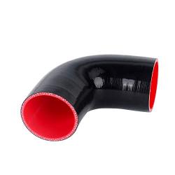 Hiwowsport 90 Degree 4-Ply High Performance Elbow Coupler Silicone Hose for Auto with T-clamps (3.0"(76mm))