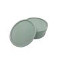 Grey Silicone Coasters- Set of 8, Round, Stackable