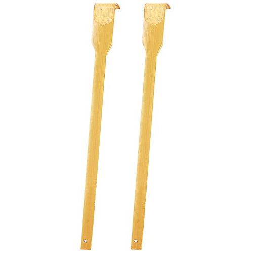 RENOOK Back Scratcher, 2 Piece 17" Natural Strong Sturdy Traditional Bamboo Wooden Body Relaxation Massager for Itching Relief, Best Gift for Parents，Friends，Yourself and More.