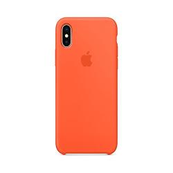 Keklle iPhone X Silicone Case, Keklle Liquid Silicone Gel Rubber Shockproof Case and Ultra Soft Microfiber Cloth Lining Cushion for iPhone X/10 (Spicy Orange)