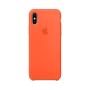 Keklle iPhone X Silicone Case, Keklle Liquid Silicone Gel Rubber Shockproof Case and Ultra Soft Microfiber Cloth Lining Cushion for iPhone X/10 (Spicy Orange)