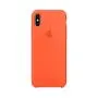 Keklle iPhone X Silicone Case, Keklle Liquid Silicone Gel Rubber Shockproof Case and Ultra Soft Microfiber Cloth Lining Cushion for iPhone X/10 (Spicy Orange)