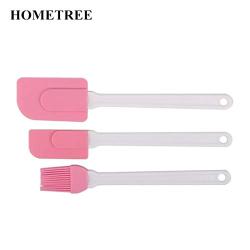 ZDM Professional Kitchenware Silicone Three sets Baking Sauce Brush Butter Cooking Spatula Cookie Pastry Scraper Cake Baking Tool