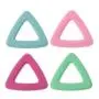 Yuanhaourty Baby Teether Food Grade Silicone Pendant Necklace Accessory BPA Free Chew Toys 4 Colors